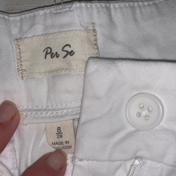 Per Se Women's White Shorts - Size 8 - Picture 4 of 6